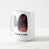 Dit is hoe ik werk - vingerafdrukMok Koffiemok (Voorkant links)