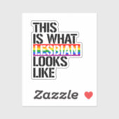 Dit is hoe Lesbisch eruit ziet Sticker (Vel)