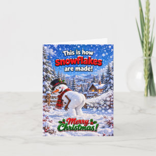 Dit is hoe sneeuwvlokken worden gemaakt! Kerstkaar Kaart