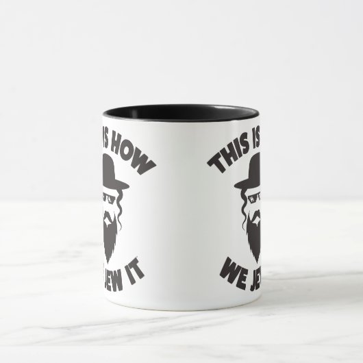 Dit is hoe we het Shirt joodse grappigheidscadeau Mok (Midden)