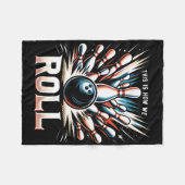 Dit is hoe we rollen voor een bowler bowling fleece deken (Voorkant (Horizontaal))