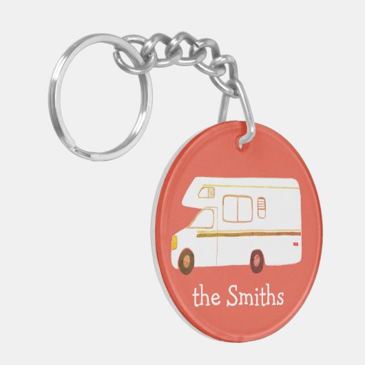 DIT IS HOE WE RV Motorhome Camping CUSTOM ROLLEN Sleutelhanger (Voorkant Links)