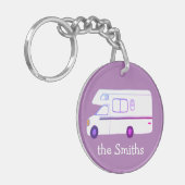 DIT IS HOE WE RV Motorhome Camping CUSTOM ROLLEN Sleutelhanger (Voorkant Links)