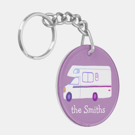 DIT IS HOE WE RV Motorhome Camping CUSTOM ROLLEN Sleutelhanger (Voorkant Links)