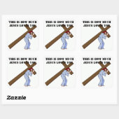 DIT IS HOEVEEL GOD VAN JE HOUDT VIERKANTE STICKER (Vel)