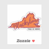 Dit is Home Blacksburg van Hokie Sticker (Vel)