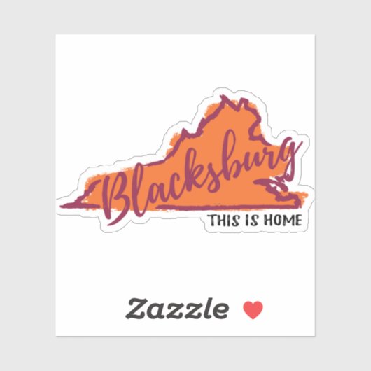 Dit is Home Blacksburg van Hokie Sticker (Vel)