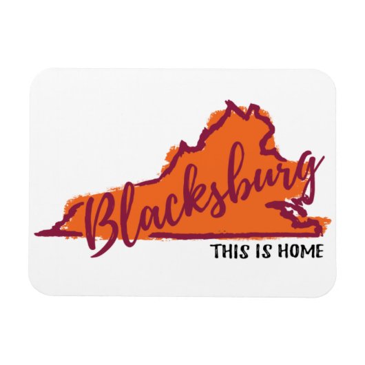 Dit is Home Blacksburg Virginia Hokie magnet Magneet (Horizontaal)