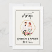 Dit is huwelijksuitnodiging kaart (Voorkant)