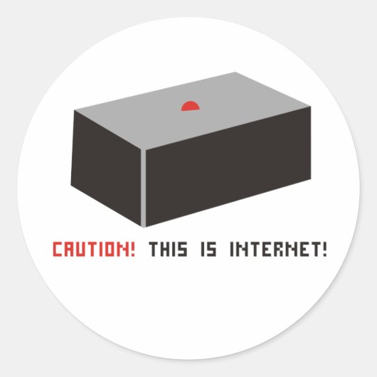 Dit is internet! ronde sticker (Voorkant)