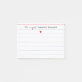 "Dit Is Je Herinnering Herinnering" | Grappig Cade Post-it® Notes (Voorkant)