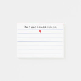 "Dit Is Je Herinnering Herinnering" | Grappig Cade Post-it® Notes