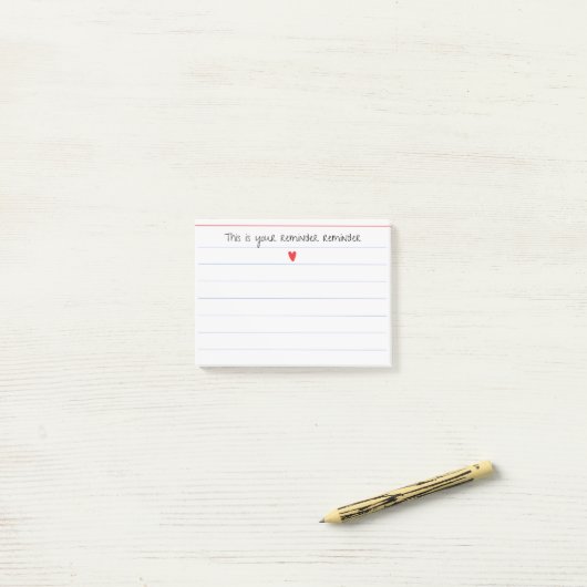 "Dit Is Je Herinnering Herinnering" | Grappig Cade Post-it® Notes (Op bureau)