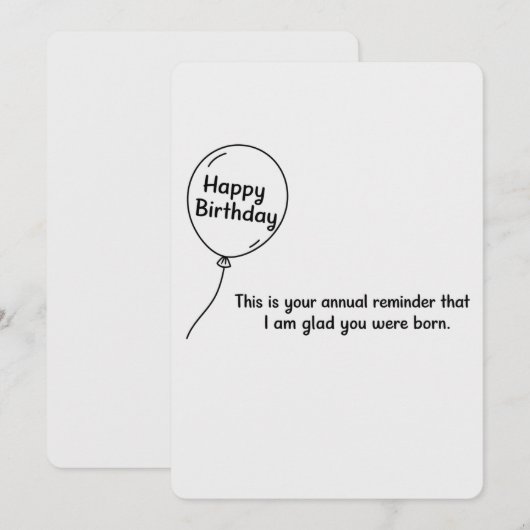 Dit is je jaarlijkse herinnering grappige verjaard kaart (Voorkant / Achterkant)