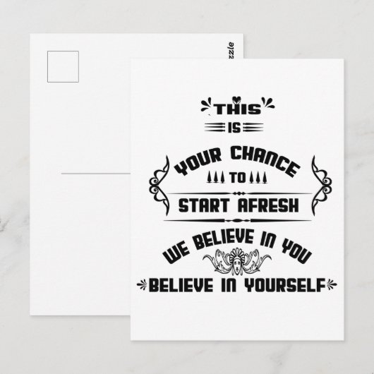 Dit is je kans om FRESH-inspiratie te beginnen Briefkaart (Voorkant / Achterkant)