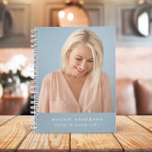 Dit is je leven | Elegant Blue Photo Memory Book Notitieboek