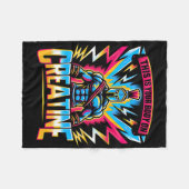 Dit is je lichaam op creatine workout gym fleece deken (Voorkant (Horizontaal))