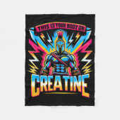 Dit is je lichaam op creatine workout gym fleece deken (Voorkant)