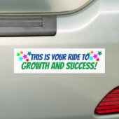 Dit is je ritje naar groei...! Schoolbussignaal Bumpersticker (Op auto)