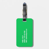Dit is je tas | Aangepaste Initialen Bold Neon Gre Bagagelabel (Achterkant verticaal)
