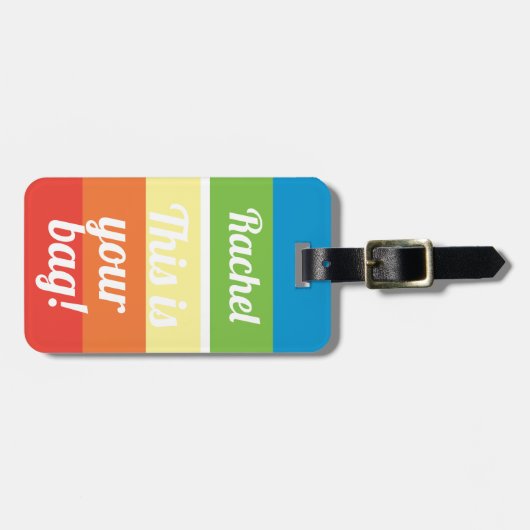 Dit is je tas Funny Rainbow LBGT Bagagelabel (Voorkant horizontaal)