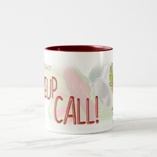 "Dit is je Wakeup Call!" Tweekleurige Koffiemok (Center)