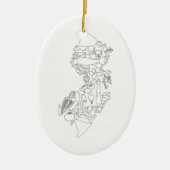 Dit is Jersey Keramisch Ornament (Voorkant)