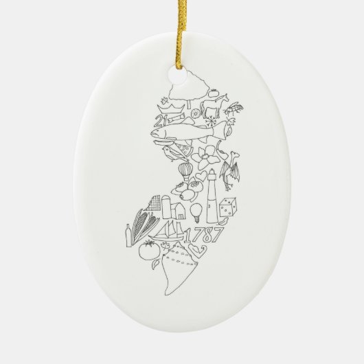 Dit is Jersey Keramisch Ornament (Voorkant)