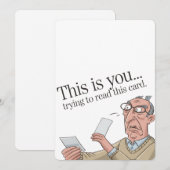 Dit is jou die probeert deze kaart te lezen grappi (Voorkant / Achterkant)