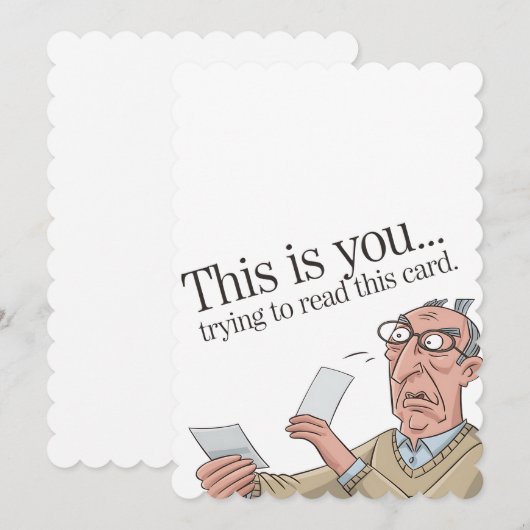 Dit is jou die probeert deze kaart te lezen grappi (Voorkant / Achterkant)