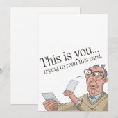 Dit is jou proberen deze kaart grappige papa te le (Voorkant / Achterkant)