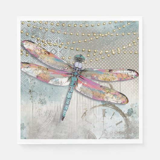 Dit is jouw tijd Dragonfly Napkin Servet (Voorkant)
