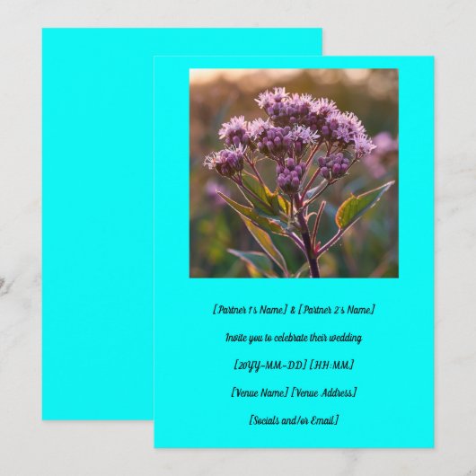 Dit is jouw unieke Joe-Pye wiet Kaart (Voorkant / Achterkant)