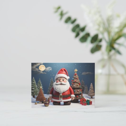 Dit is Kerstmis Santa Design en Kerstmis kunst Visitekaartje (Staand voorkant)