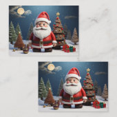 Dit is Kerstmis Santa Design en Kerstmis kunst Visitekaartje (Voorkant / Achterkant)