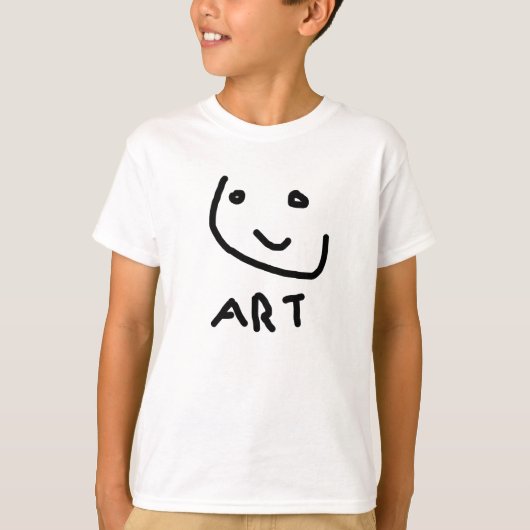 Dit is kunst, grappig gezicht t-shirt (Voorkant)