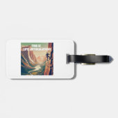 Dit is levensbevestiging van rotsklimmen bagagelabel (Achterkant horizontaal)