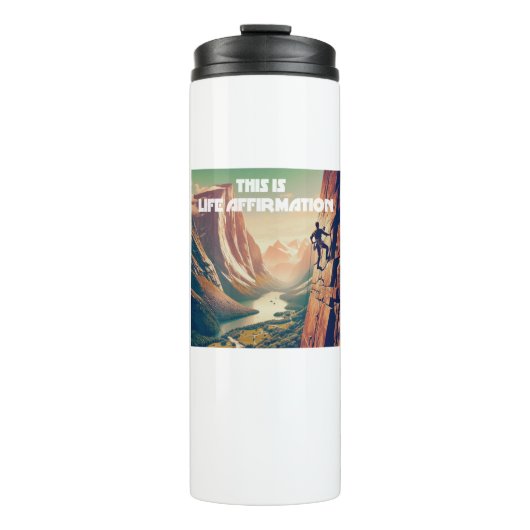 Dit is levensbevestiging van rotsklimmen thermosbeker (Voorkant)