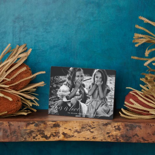 Dit is liefde Eenvoudig script Valentijnse foto's Fotoplaat (Zijkant)