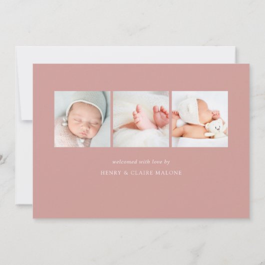 Dit is Liefde Foto geboorteaankondiging Aankondiging (Achterkant)