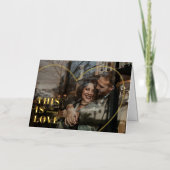 Dit is Liefde. Hart Valentijnsdag Kaart - Folie (Voorkant)