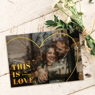 Dit is Liefde. Hart Valentijnsdag Kaart - Folie