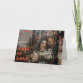 Dit is Liefde. Hart Valentijnsdag Kaart - Rood (Voorkant)