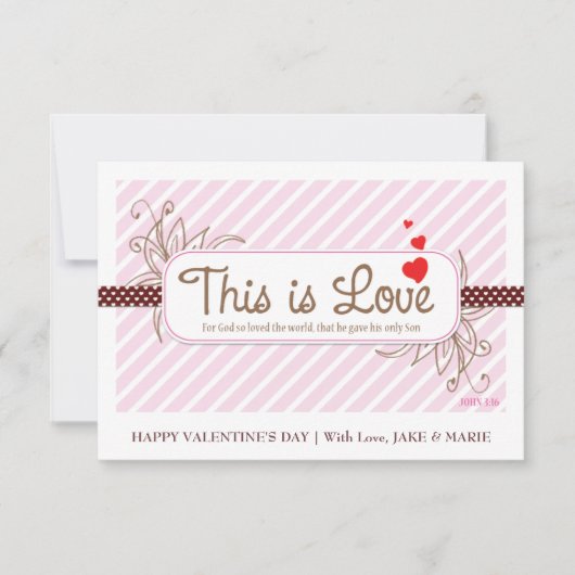 DIT IS LIEFDE  Valentijnkaart (Roze) Kaart (Voorkant)