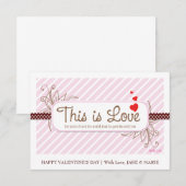 DIT IS LIEFDE  Valentijnkaart (Roze) Kaart (Voorkant / Achterkant)