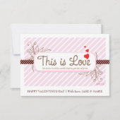 DIT IS LIEFDE  Valentijnskaart (Roze) Kaart (Voorkant)