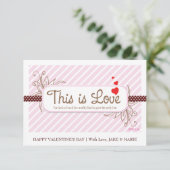 DIT IS LIEFDE  Valentijnskaart (Roze) Kaart (Staand voorkant)