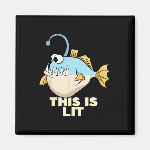 Dit is Lit Angler vismonster Gevist visser Magneet