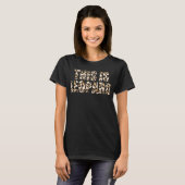 Dit is Lopard Lettered Print Harajuku Woman's Pu T-shirt (Voorkant volledig)