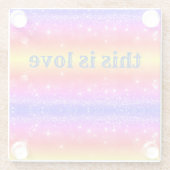 Dit is Love Rainbow Sparkle Drink Onderzetter (Achterkant)